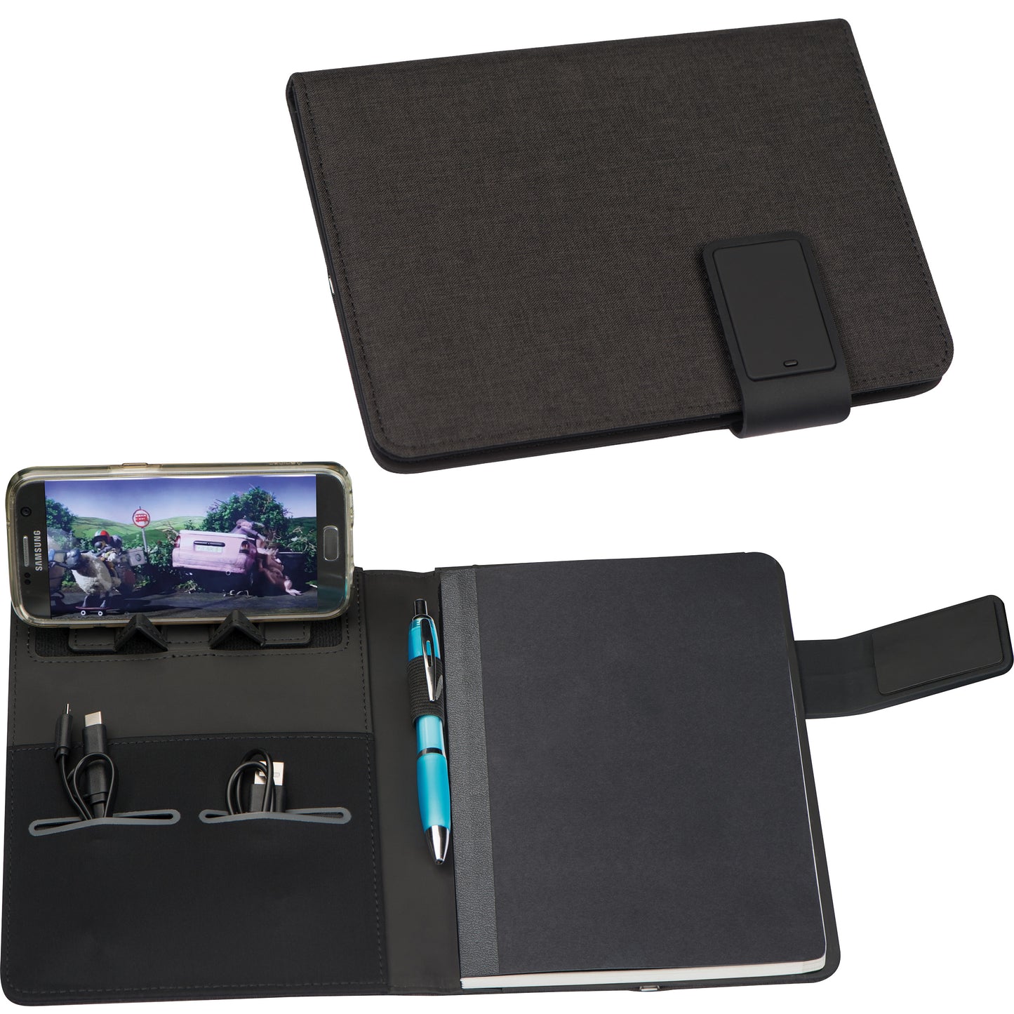 Notebook w/ Power bank  and LED light / A5