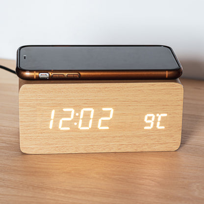 Desk Clock with Wireless Charger
