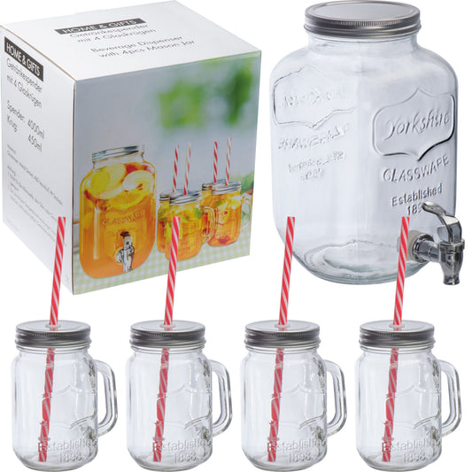 Dispenser with 4 jugs transparent