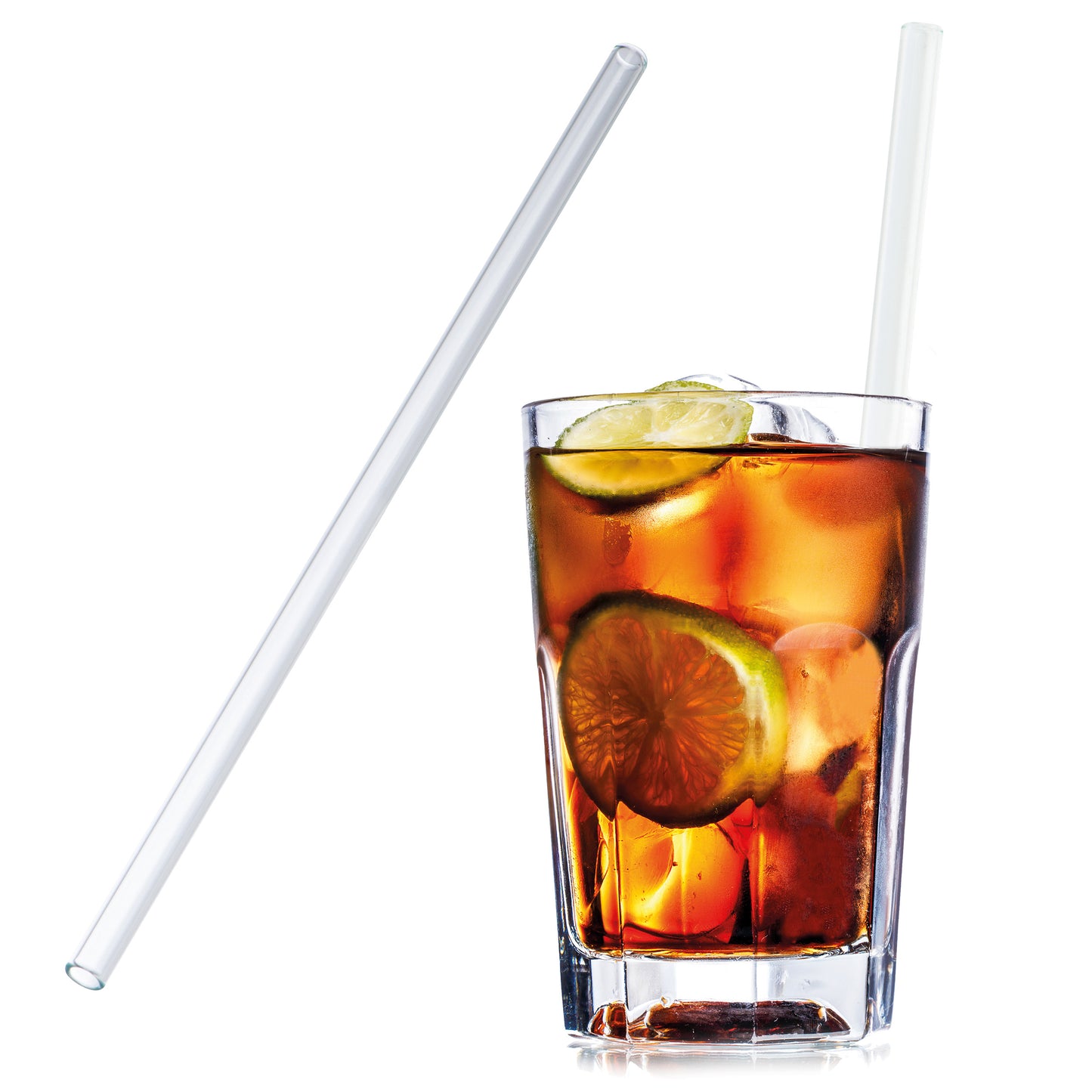 Straw made of glass 20 cm
