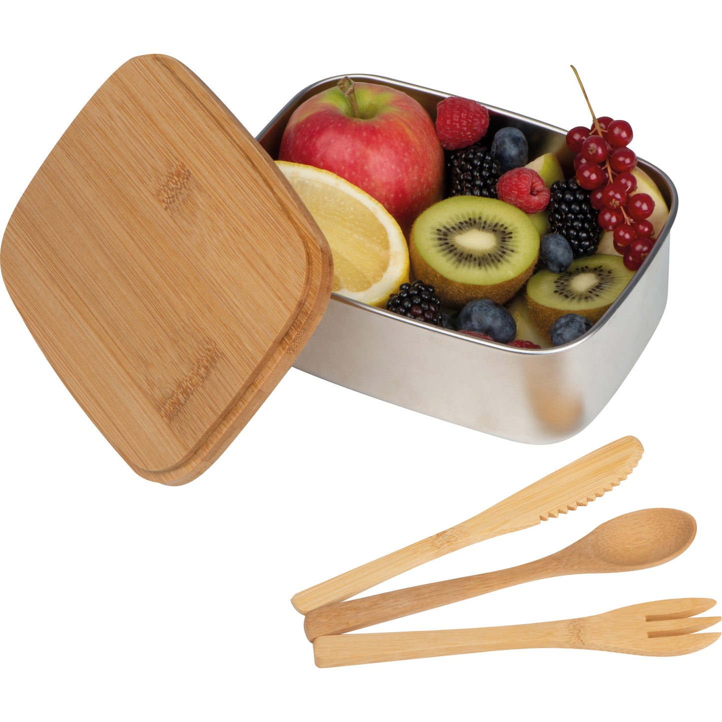 Lunch set w/ Jute Cooler Bag, Drinking Bottle and Lunch Box